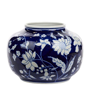 Фарфоровая ваза для цветов (широкая)